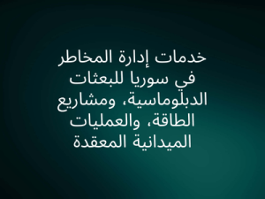 مراقبة الاستخبارات في الوقت الفعلي وأطر جاهزية الأزمات للمناطق عالية الخطورة في دمشق وحلب، سوريا