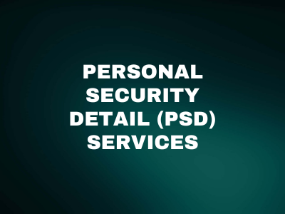 Personal Security Detail (PSD) Services, Kurdistan