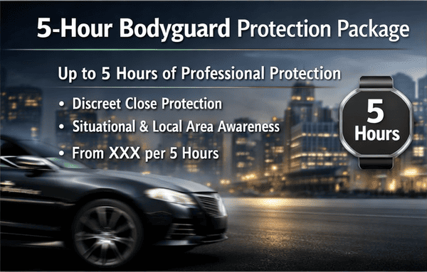 5-Hour Bodyguard Services in Bangkok, Phuket and Pattaya for Discreet Short-Term Executive Protection, VIP Close Protection and Professional Personal Security Coverage