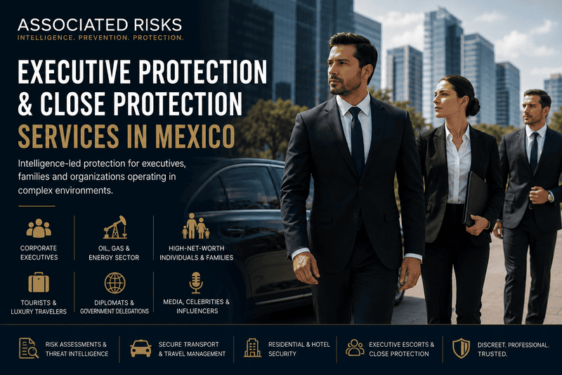 Executive Protection, Bodyguard & Close Protection Services in Mexico, Risks, Regions, and Client Needs