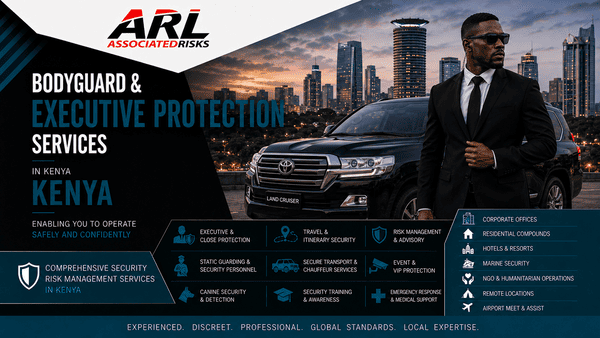 Bodyguard & Executive Protection Services – VIP Security, Close Protection, Luxury Vans with Security Driver and Professional English-Speaking Bodyguards in Nairobi, Kenya